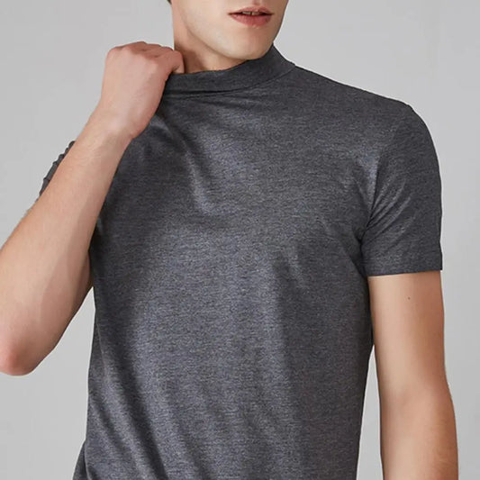 Men's Half High Collar Slim Fit T-shirt