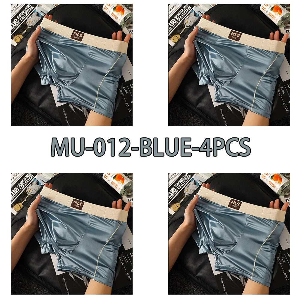 Men’s Lightweight Breathable Satin Silk Boxers