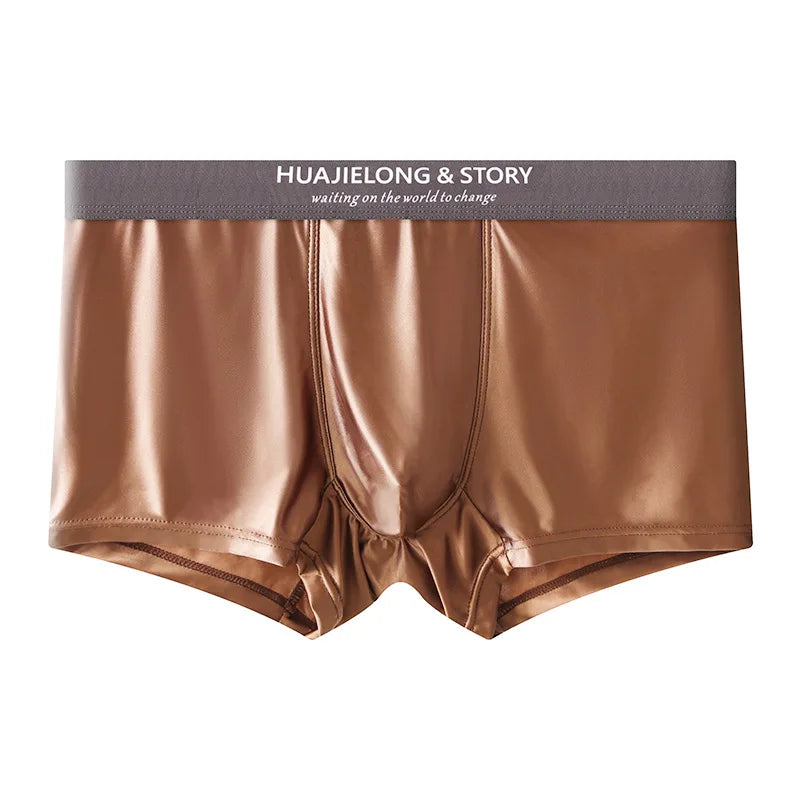 Men's Breathable Thin Satin Silk Boxers