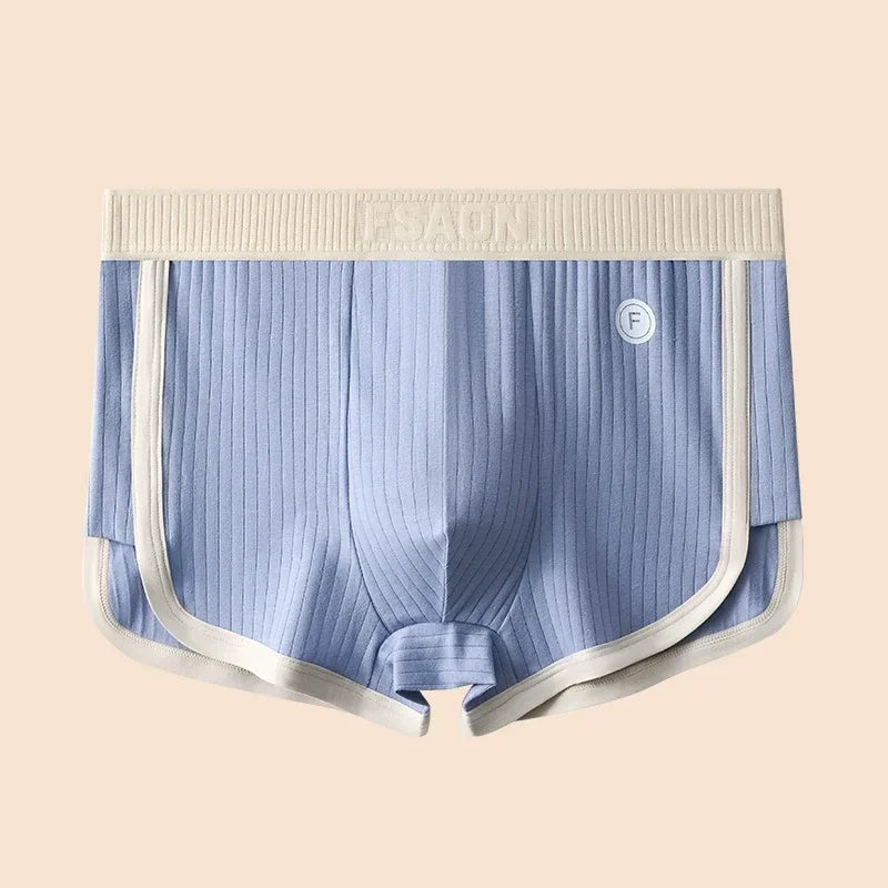 Men's 100% Cotton Solid Striped Boxers