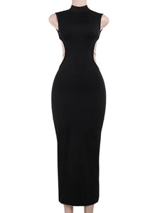 Women Bodycon Hollow Out Long Party Dress