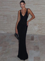Load image into Gallery viewer, Trendix Knitted Elegant Long Backless Dress
