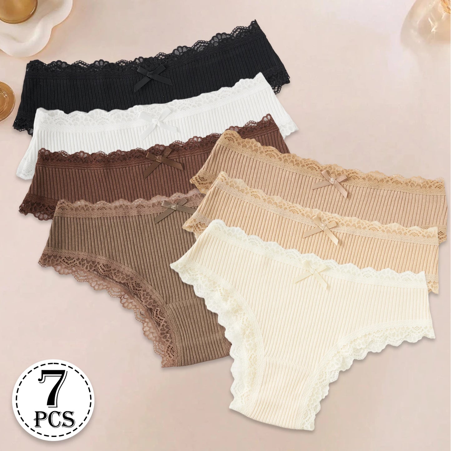 7 Pack of New Fashion Cotton Women's Briefs.
