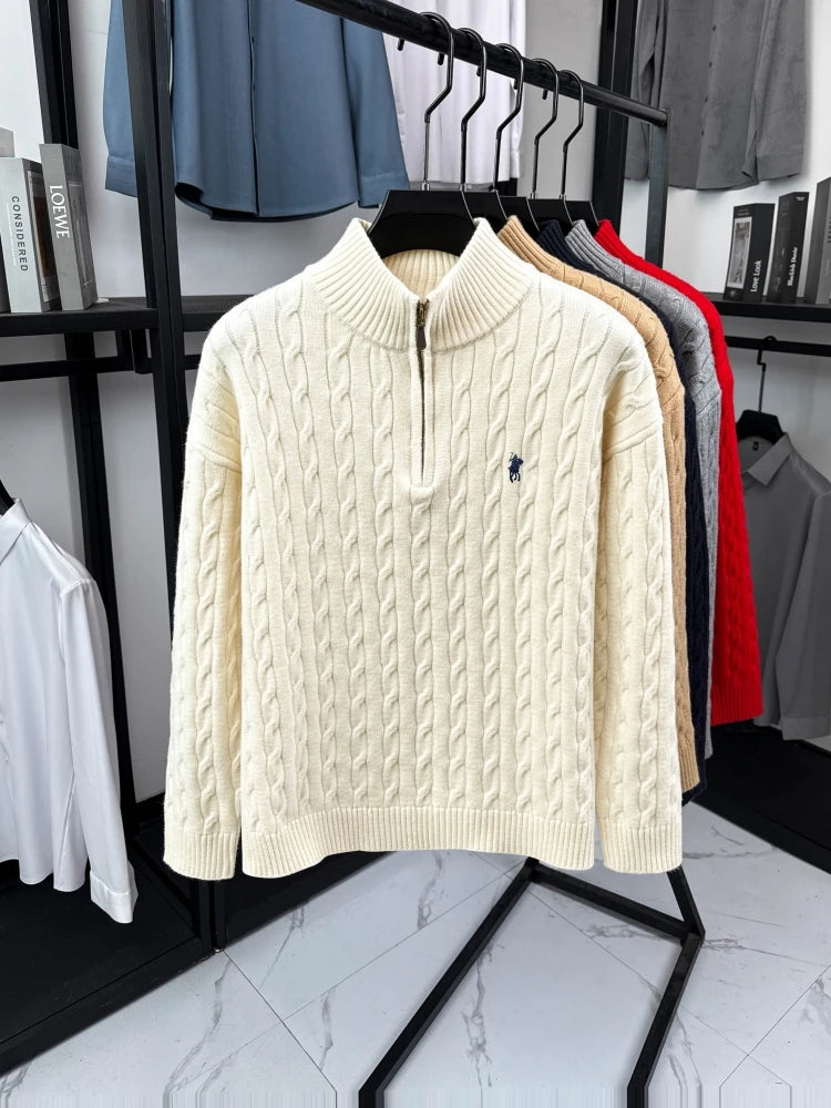 Men's Stand Up Collar Sweater