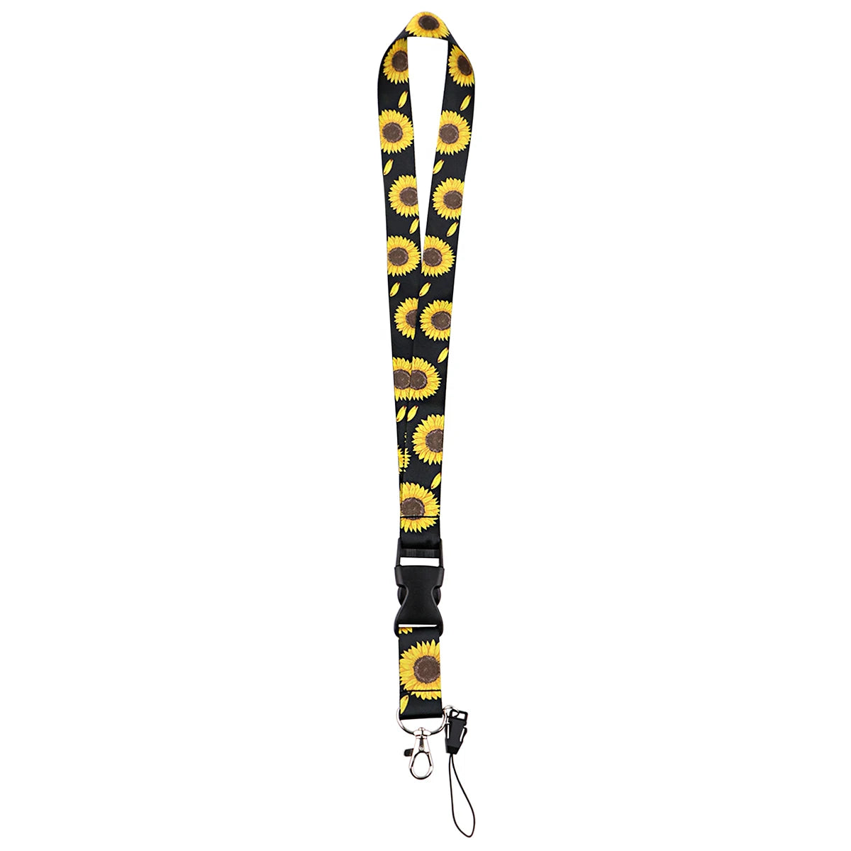 Sunflower Pattern Lanyard For Keys ID