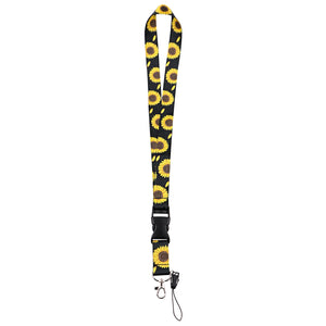 Sunflower Pattern Lanyard For Keys ID