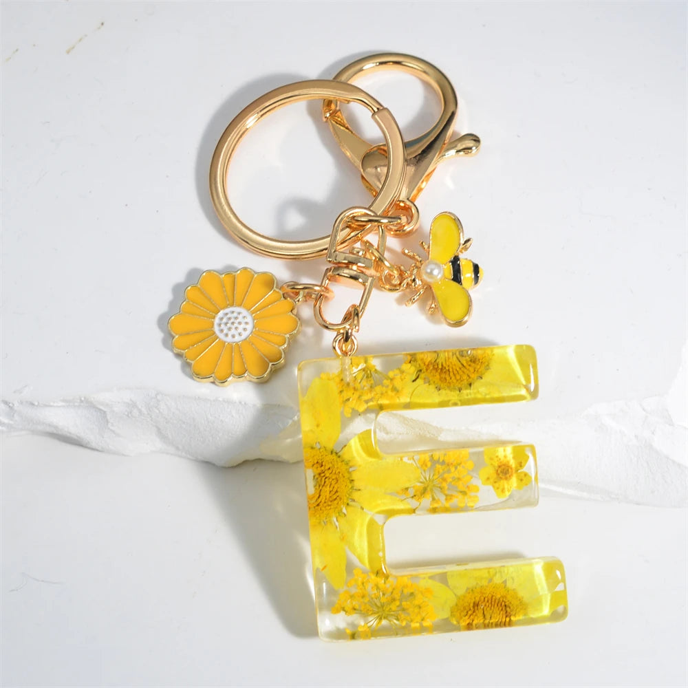 Cute Artificial Pearl Bee Pendant Keychain