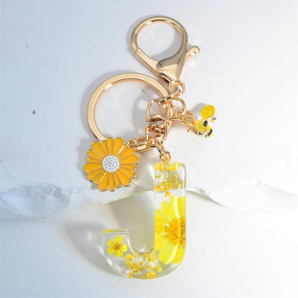Cute Artificial Pearl Bee Pendant Keychain
