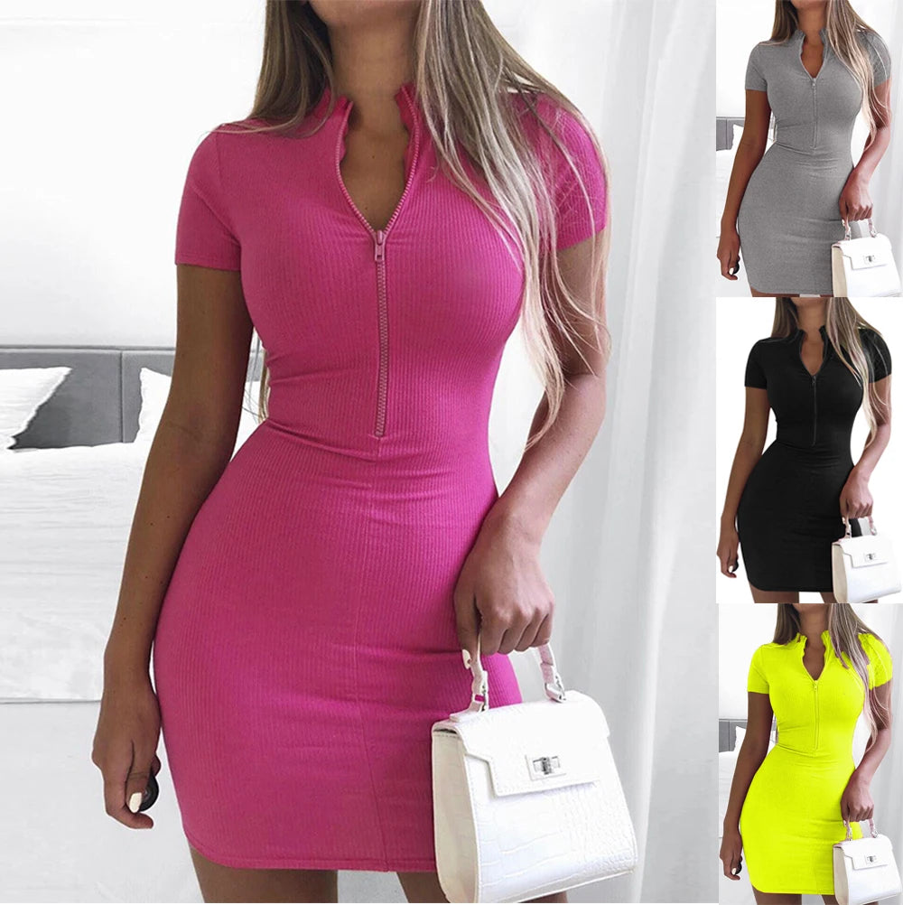 Women's Zipper mini Dress