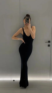 Trendix Knitted Elegant Long Backless Dress