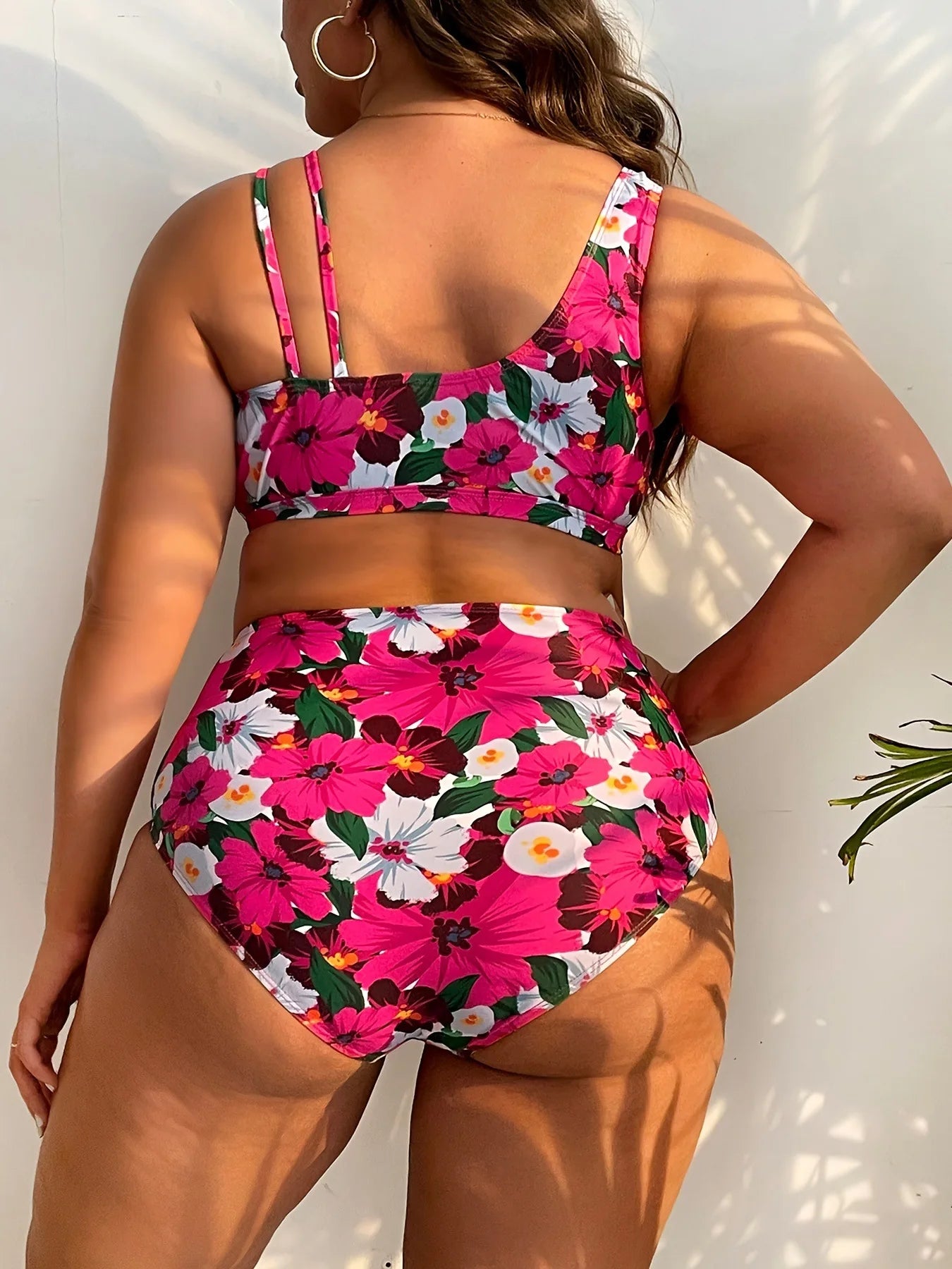 Women's High Waist Plus Size Swimwear Bikini Set