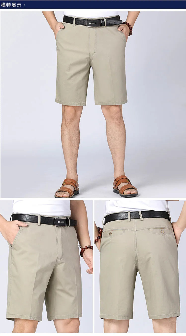 Men 100% Cotton Knee Length Shorts