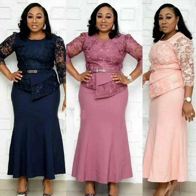 4XL 5XL Plus Size Long Maxi Dress