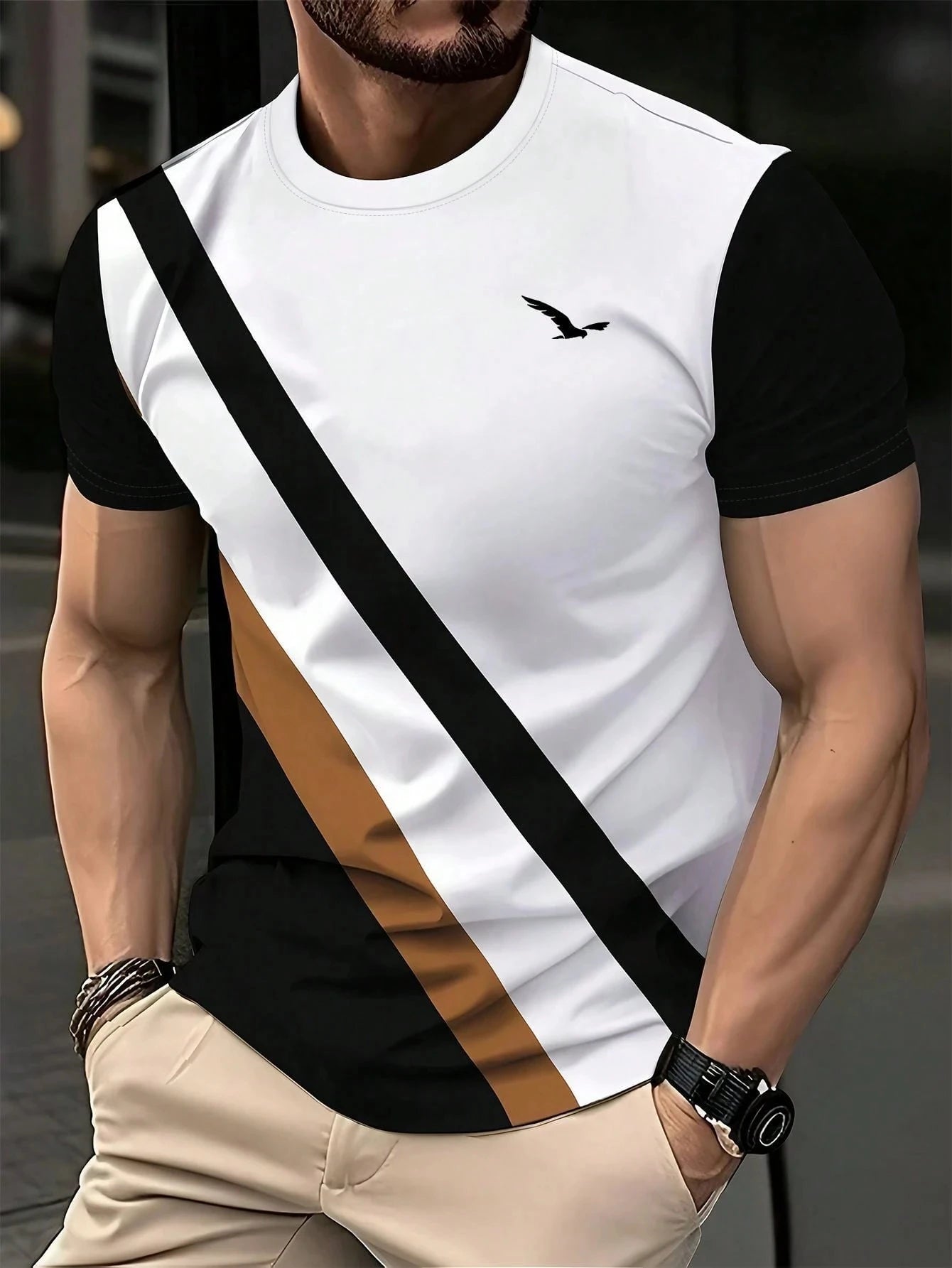 Men's Printed Short-Sleeved T-Shirt
