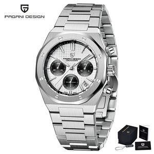 Mens Quartz Sapphire Stainless Steel Watch