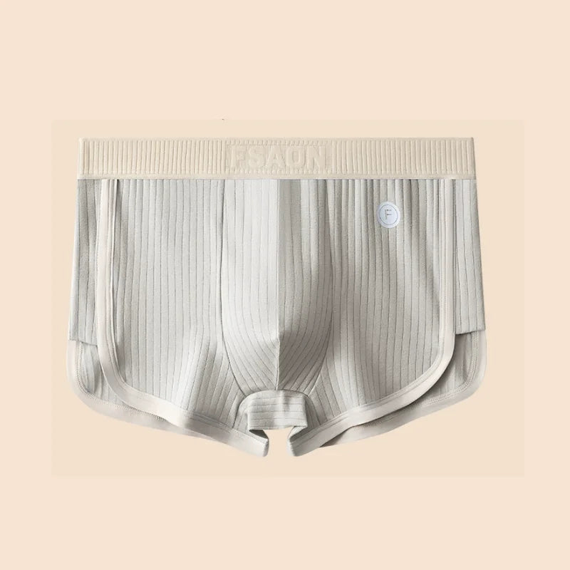 Men's 100% Cotton Solid Striped Boxers
