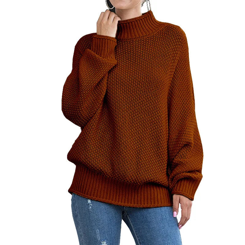 Women's Pullover Turtleneck Knitted Top