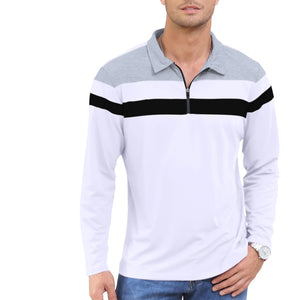 Mens Polo Casual Long Sleeve T-Shirt