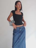 Load and play video in Gallery viewer, Women&#39;s Vintage Lace Trim Crop Top
