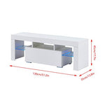 Load image into Gallery viewer, MeJa TV Stand Unit with LED Lights, High Gloss White TV Unit,
