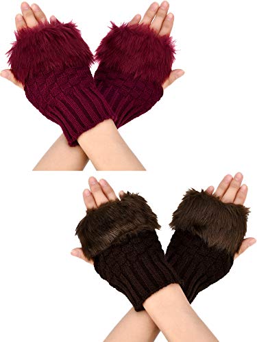Women's Short Touchscreen Gloves with Thumb Hole