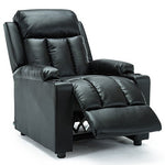 Load image into Gallery viewer, LEATHER RECLINING CINEMA SOFA (NOT A LIFT SOFA)-(Black)
