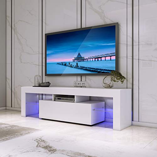 TV Cabinet Unit With Blue LED Light