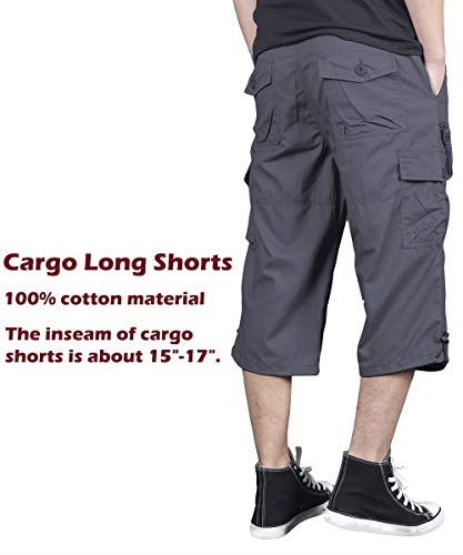 Mens Casual Cargo Long Shorts