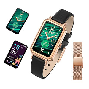 Smart Watch for Women, Waterproof Android(Gold Rose)