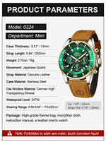 Load image into Gallery viewer, Men&#39;s Stainless Steel Chronograph Watch, Waterproof Designer Wristwatch, Luminous Analogue Business Watch With Date, brown
