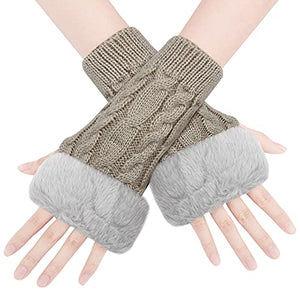 Women Winter Wrist Gloves (Lightgray)