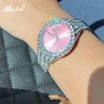 Load image into Gallery viewer, Women Pink Small Face Icy Look Watch
